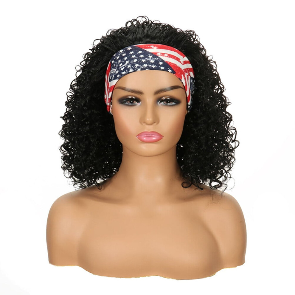 Headband Wigs for Women 1Pack Short Curly Hair Wigs with Natural Look for Party and Concert