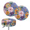 Κάλυμμα σκαμπό μπαρ με boho μάνταλα σε floral σχέδιο 14-16 ιντσών, 2 τεμάχια 1
