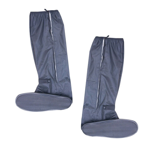 Waterproof Shoe Covers with Zipper Black 1 Pair