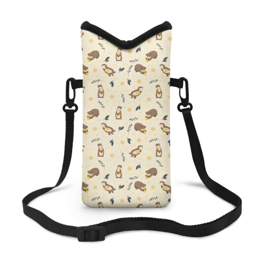 Bolsa de neoprene para celular com alça transversal ajustável 4x8
