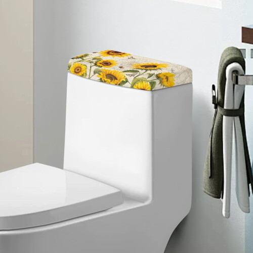 Toalettdeksel med elastisk bunn, Sunflower Dragonfly