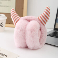 Winter Deer Antler Thickened Plush Ear Muffs Winter Ear Protection Fleece Lined Cold Protection