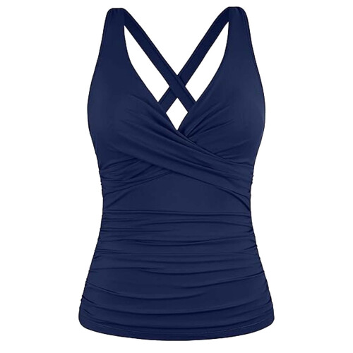 Γυναικείο Μπικίνι Τοπ με V-Neck, Μονόχρωμο και Αφαιρούμενη Ενίσχυση