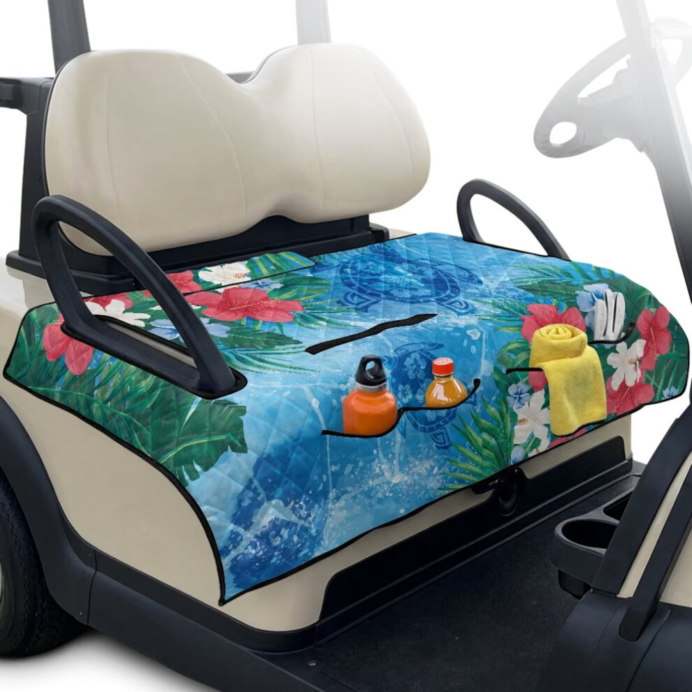 Hawaiian Flowers Golf Cart Seat Covers, Universal, Compatible With Ezgo, Club Car & More, 51.18 X 30.31 In 9422877505630