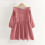 Mädchenkleid, einfarbig, langärmelig, Rundhalsausschnitt, 1-teilig 4