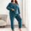 Damen-Flanellpyjama-Set, langärmelig, Übergröße 1