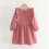 Mädchenkleid, einfarbig, langärmelig, Rundhalsausschnitt, 1-teilig 5