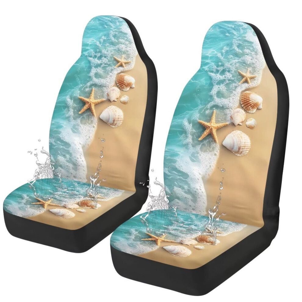 Starfish Shell Waterproof Car Seat Covers Front Seats 9180435723116