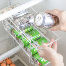 Stackable 12-Can Soda Organizer for Fridge/Pantry – Rust-Resistant, Easy Assembly, Sleek Design – Compatible with Standard Cans