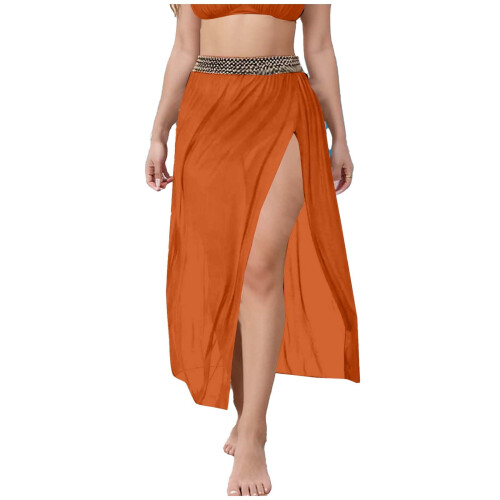 Dame Boho blonde-net strandkjolenederdel 1
