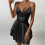 Women's V-Neck Spaghetti Strap Summer Dress Solid Color 7