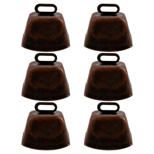 12Stk Mini Kuhglocken Eisen Dunkelrot Für Und Tiertraining 2