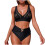 Dames tweedelig badpak, effen, slim fit, surfset 2