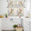 Easter Rabbit Kitchen Curtains and Valances Set Beige 3
