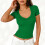 Damegenser med V-hals, kortermet materiale, myk stretch 4