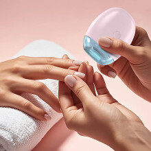 Electric Nail Grinder with LED Light & 3 Speeds, 360 Silent Polishing, Compatible with Kids, Seniors & Weak Hands