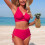 Women's V-neck bikini set with cross-back and side-tie 5