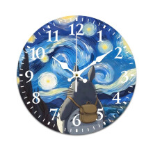 Mute Blue Totoro Wall Clock – PVC, Battery-Powered