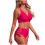 Women's V-neck bikini set with cross-back and side-tie 2