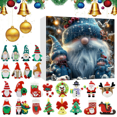 Χριστουγεννιάτικο Ημερολόγιο Advent, Επίπεδα Στολίδια Δέντρου 24 Ημέρες