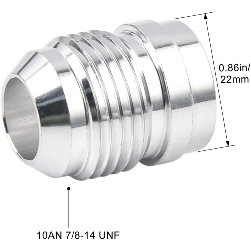 10AN mannelijke lasfitting van aluminium, 4 stuks 1