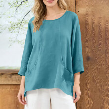 Cardigan estivo da donna a maniche lunghe con scollo rotondo, leggero.