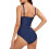 Dame badedragt i slim fit, ensfarvet 4