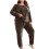 Women's Flannel Pajama Set Long Sleeve Plus Size 4