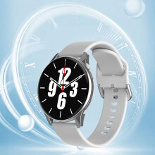 Smart Watch for Women & Men – Bluetooth, Touchscreen, Call/Music, Waterproof Fitness Tracker, Compatible with Android – Silver