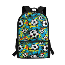 Inked Football Design 17" Kids Backpack for School – Lightweight, Padded Straps, Compatible with Preschool to Primary School