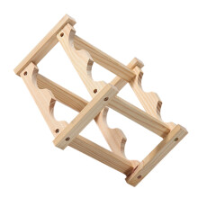 1Pack Wine Bottle Rack Double Layers Wood Compact Bottle Display Shelf For Home Decor