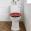 Weihnachtsbaum-WC-Deckelbezug mit Schneeflockenmotiv, länglich 2