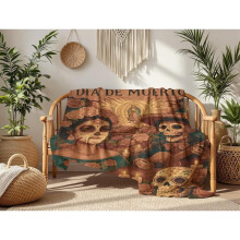 HELLOYOUNG Day of the Dead Blanket – Sugar Skull Flannel