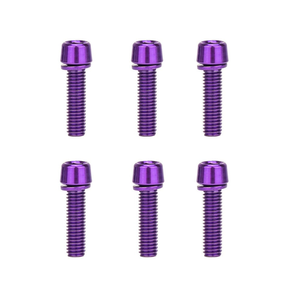 Bike Handlebar Stem Bolts M5*18Mm Purple Quantity 6 Pcs M5 Bolts Bicycle 9422877989546