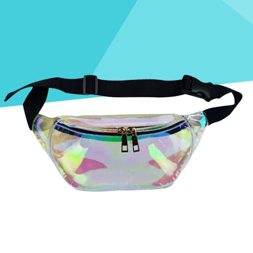 Marsupio olografico in PVC trasparente, set da 1