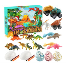 Calendrier de l'Avent de 24 pièces avec kit de construction de dinosaures