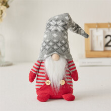 Ornement de Noël Gnome Bonnet Tricot Peluche 1 Pièce