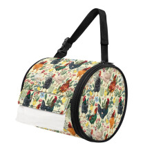 Opbergtas voor papieren handdoekrollen met bloemenprint, draagbaar en gewatteerd.