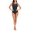 Women's Slim Fit One-Piece Solid Color Swimsuit 8