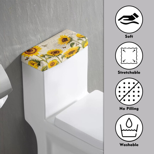 Toalettdeksel med elastisk bunn, Sunflower Dragonfly 2