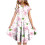 Robe à imprimé floral pour filles avec manches papillon et 1