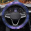 Starry Sky Fuzzy Steering Wheel Cover Winter Breathable 1 2