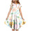 Mädchenkleid mit Blumenmuster, Volantärmeln und Taille 1