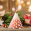 Pink Christmas Tree Scented Candles and Taper Candlesticks 6