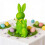 2 Pack Large Flocked Rabbit Easter Decorations, Spring Table Centerpieces, Solid Color Rabbit Figurines for Home & Party – Compatible with Easter 4