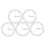 Mini Protractor Round Ruler 5 pcs 4