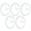 5 Pcs Mini Protractor Large Circle Degree Round Ruler 8