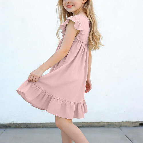 Robe princesse d'été sans manches à col rond pour filles 2