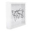 White 20x20cm Map Pattern Shadow Box Frame Storage for Tickets and Photos 14