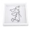 White 20x20cm Map Pattern Shadow Box Frame Storage for Tickets and Photos 16